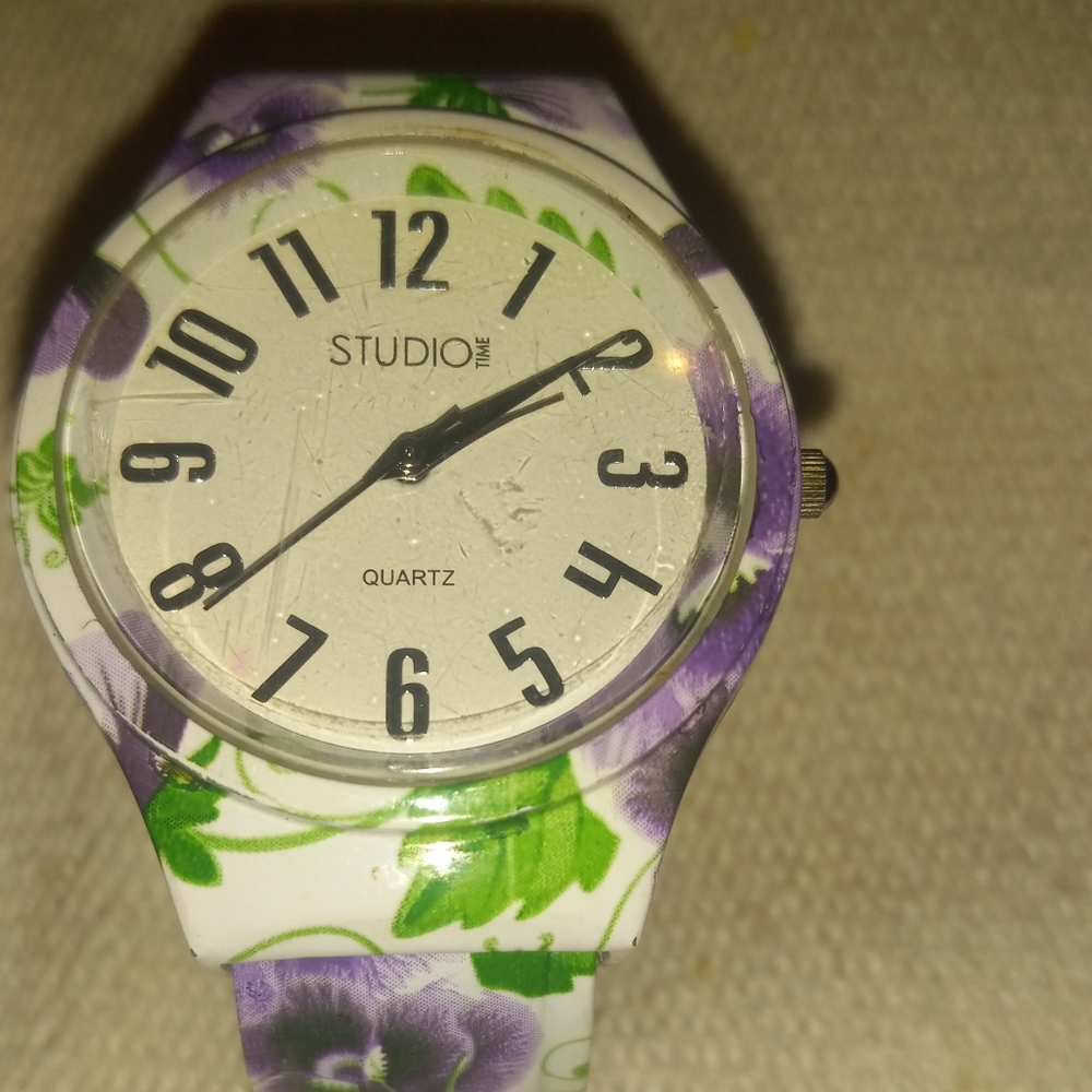 Studio Time Pansy Flower Watch